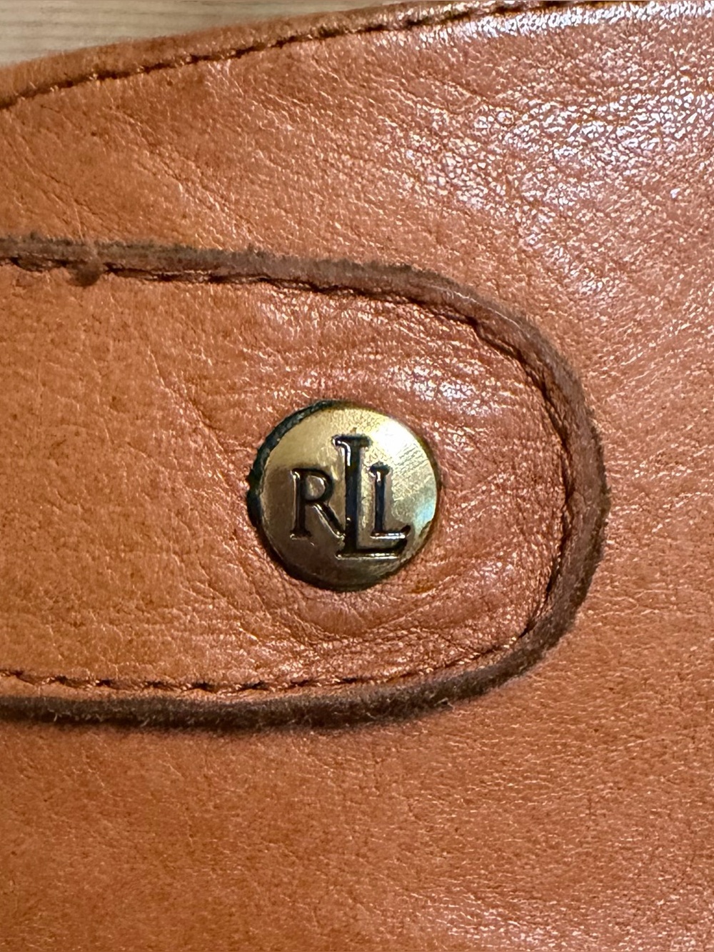 Lauren Ralph Lauren Jenessa Women's Leather Riding Boots, Deep Saddle Tan - Sz 9 - Picture 9 of 16